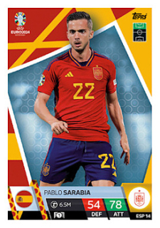Pablo Sarabia Spain Topps Match Attax EURO 2024 #ESP14